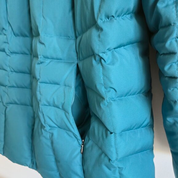 Calvin Klein Down Filled Green/Teal Puffer Coat | Fixed Hood | Size 2X - Picture 5 of 12